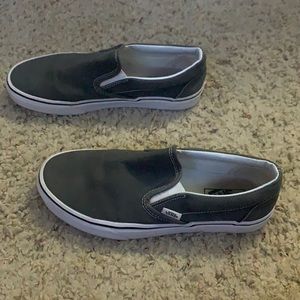 Women’s Classic Slip On Vans Dark Gray Size 9.5